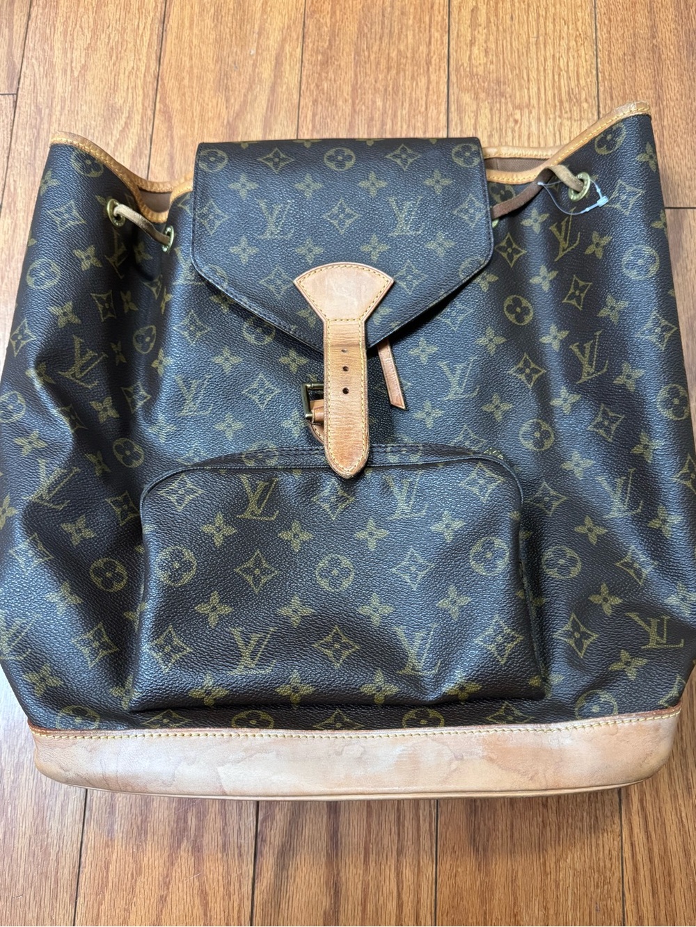 Louis Vuitton Monogram Canvas Drawstring Backpack — Brown/Tan